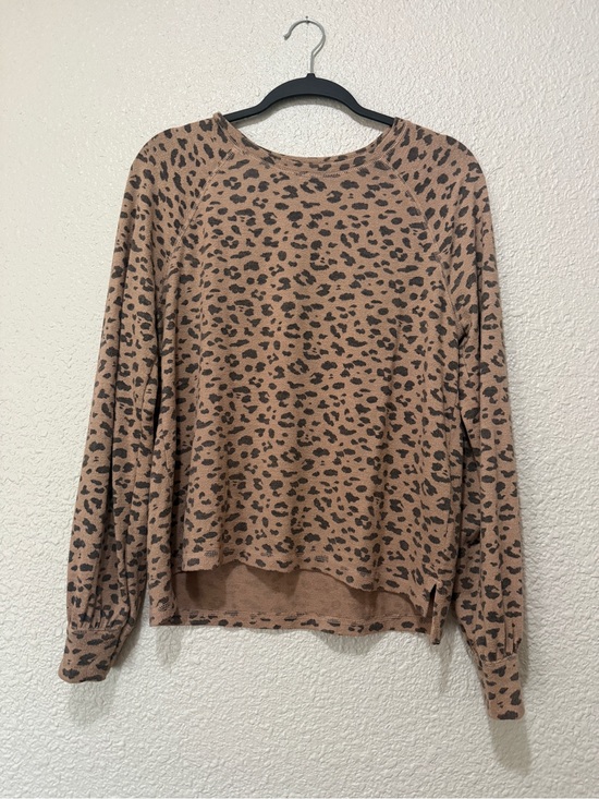 Abercrombie & Fitch Sweaters - Abercrombie & Fitch Brown Leopard-Print Pullover